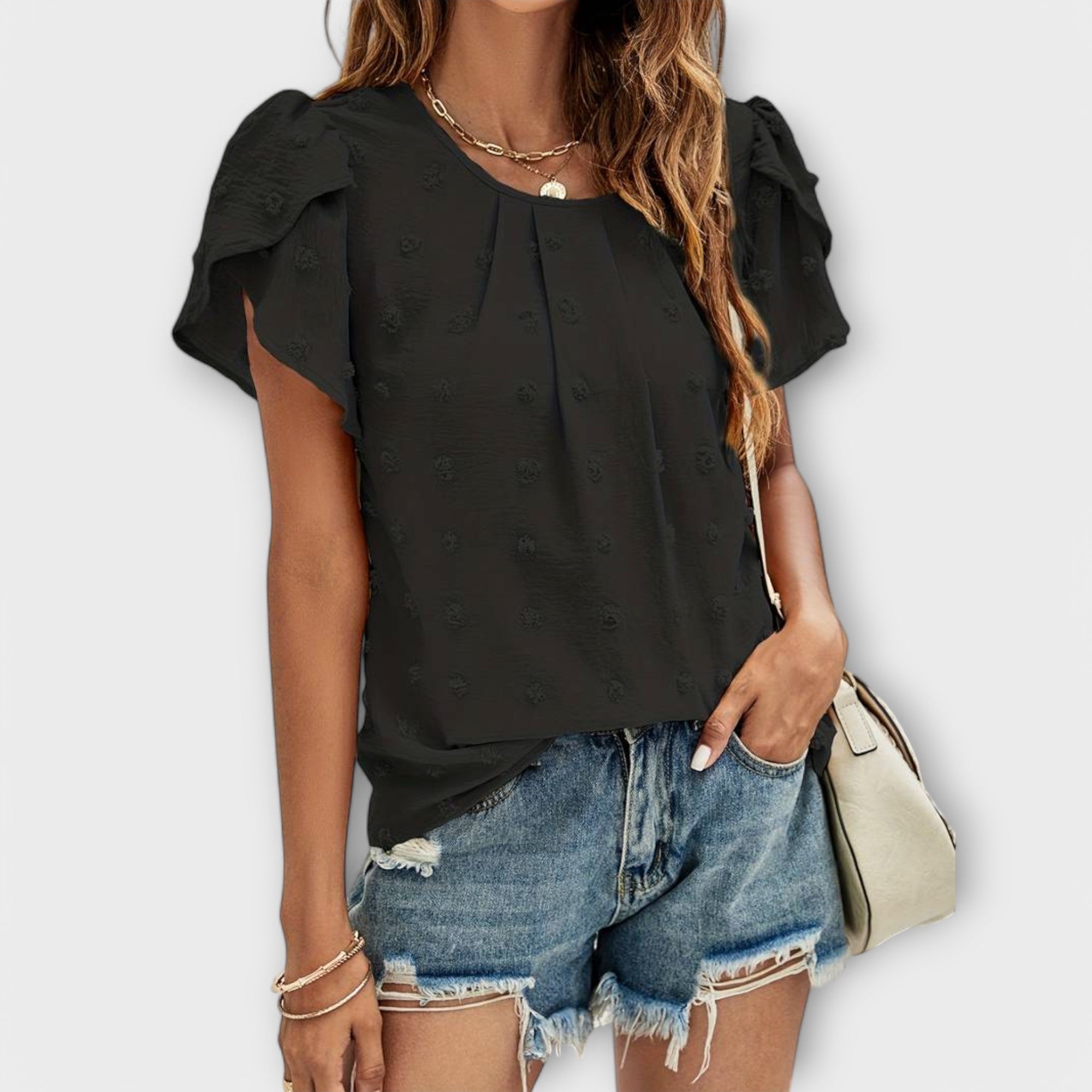 BLUSA DE LUNARES MUJER