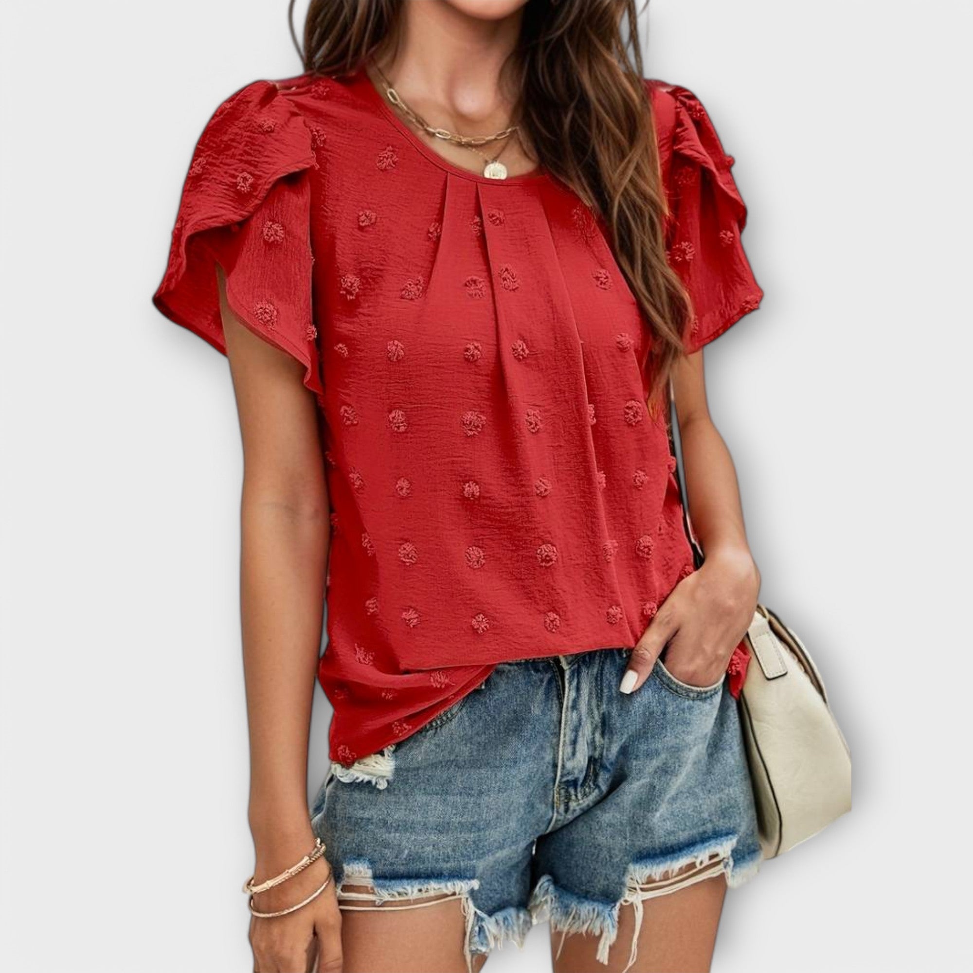 BLUSA DE LUNARES MUJER