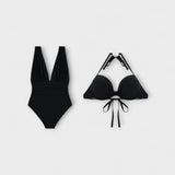 Miravo - Traje de baño moldeador con escote profundo y tirantes ajustables