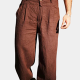 Simón | Pantalones de lino de pierna ancha