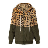 Lea - Sudadera con capucha de felpa con diseño de leopardo