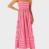 VESTIDO FLOR ROSA MULHER