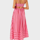 VESTIDO FLOR ROSA MULHER