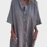 VESTIDO CAMISERO OVERSIZE MUJER