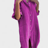 VESTIDO CAMISERO OVERSIZE MUJER