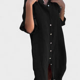 VESTIDO CAMISERO OVERSIZE MUJER