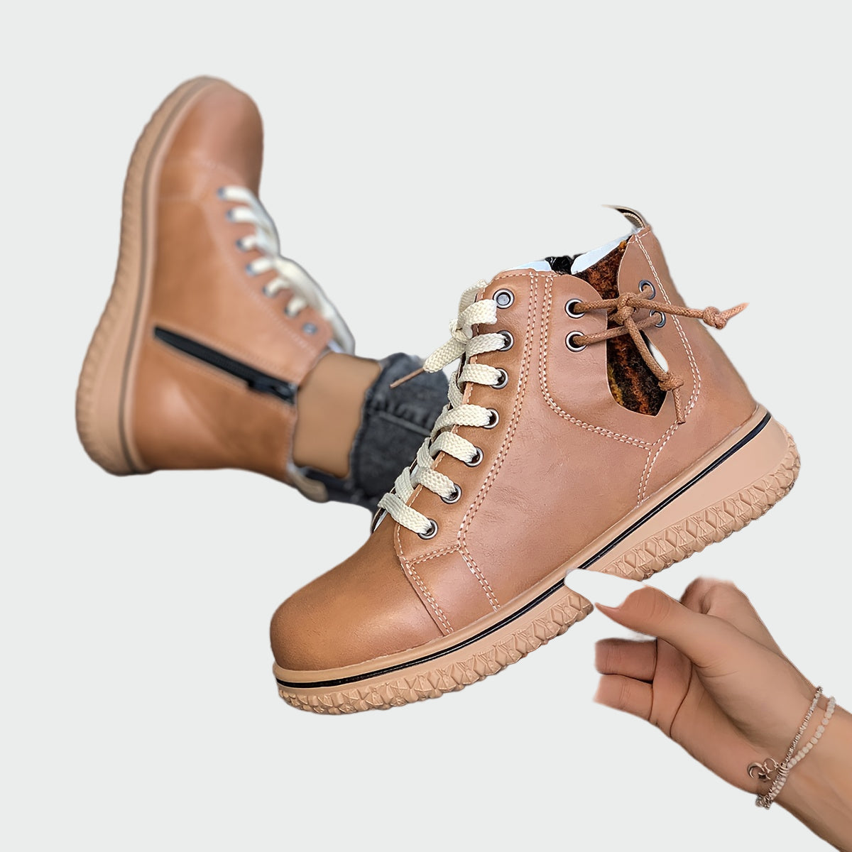 Botas ortopédicas de cuero para el tobillo