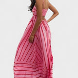 VESTIDO FLOR ROSA MULHER