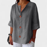 BLUSA CASUAL DE LINO MUJER