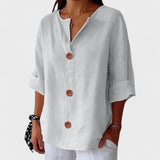BLUSA CASUAL DE LINO MUJER