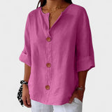 BLUSA CASUAL DE LINO MUJER