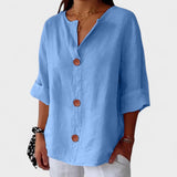 BLUSA CASUAL DE LINO MUJER