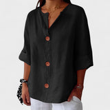 BLUSA CASUAL DE LINO MUJER