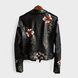 CHAQUETA BIKER FLORAL MUJER