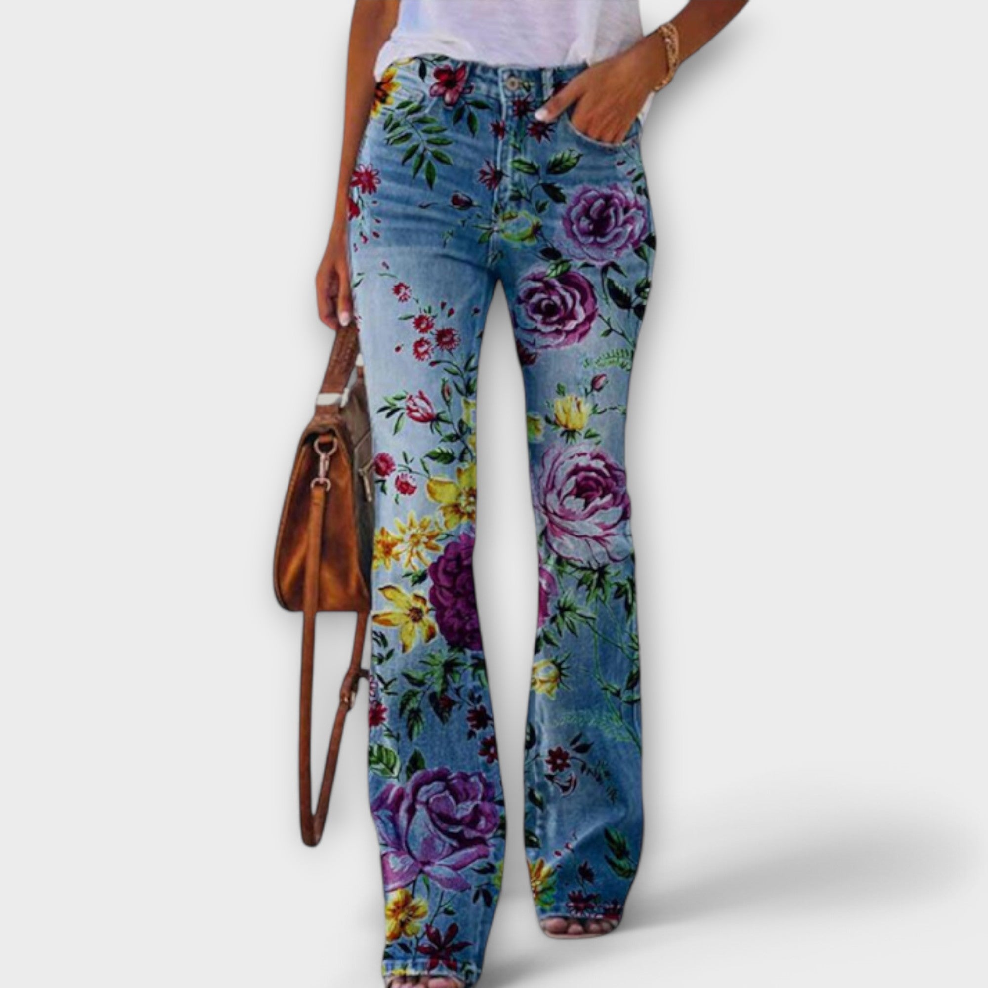 Pantalones con flores