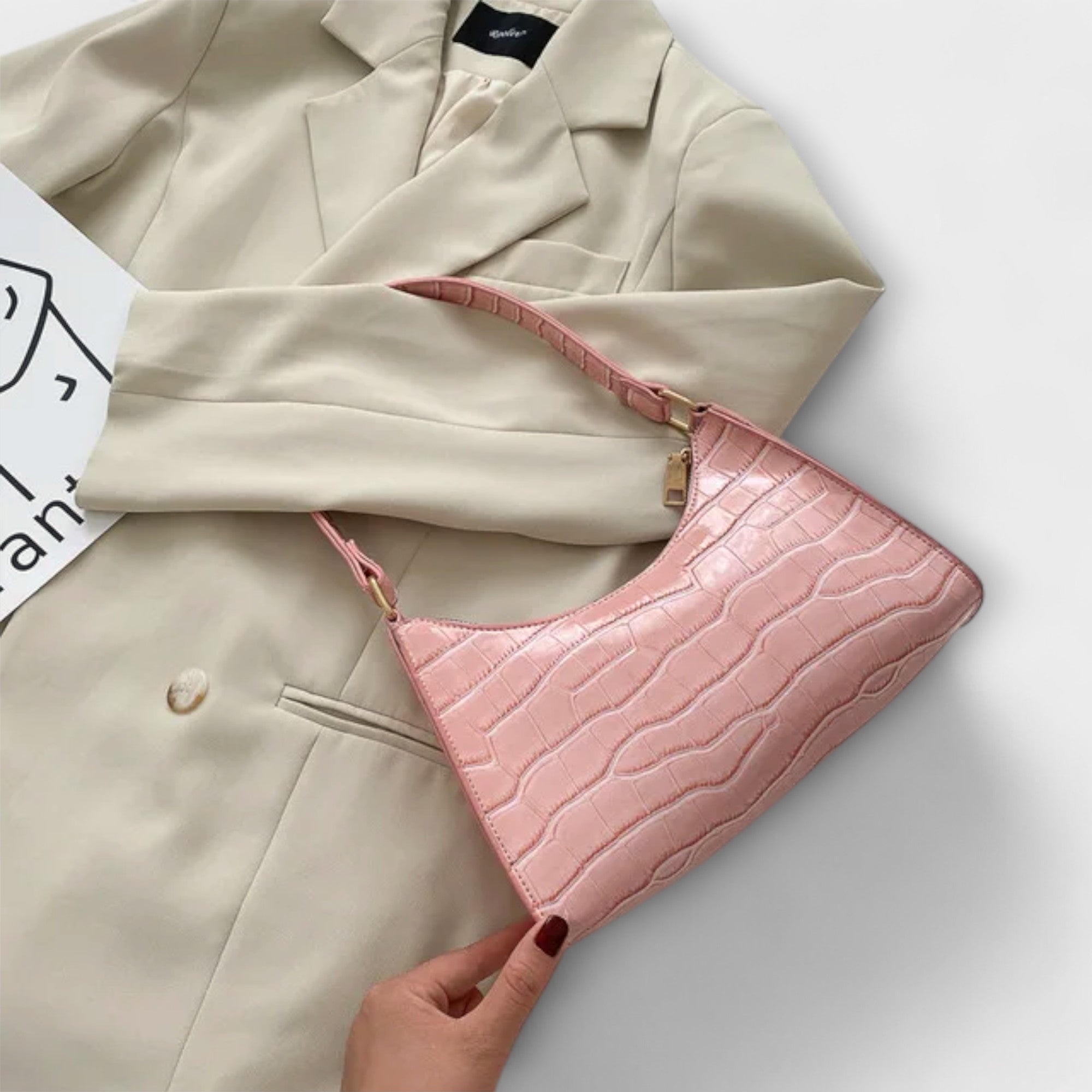 Bolsa de cuero brillante