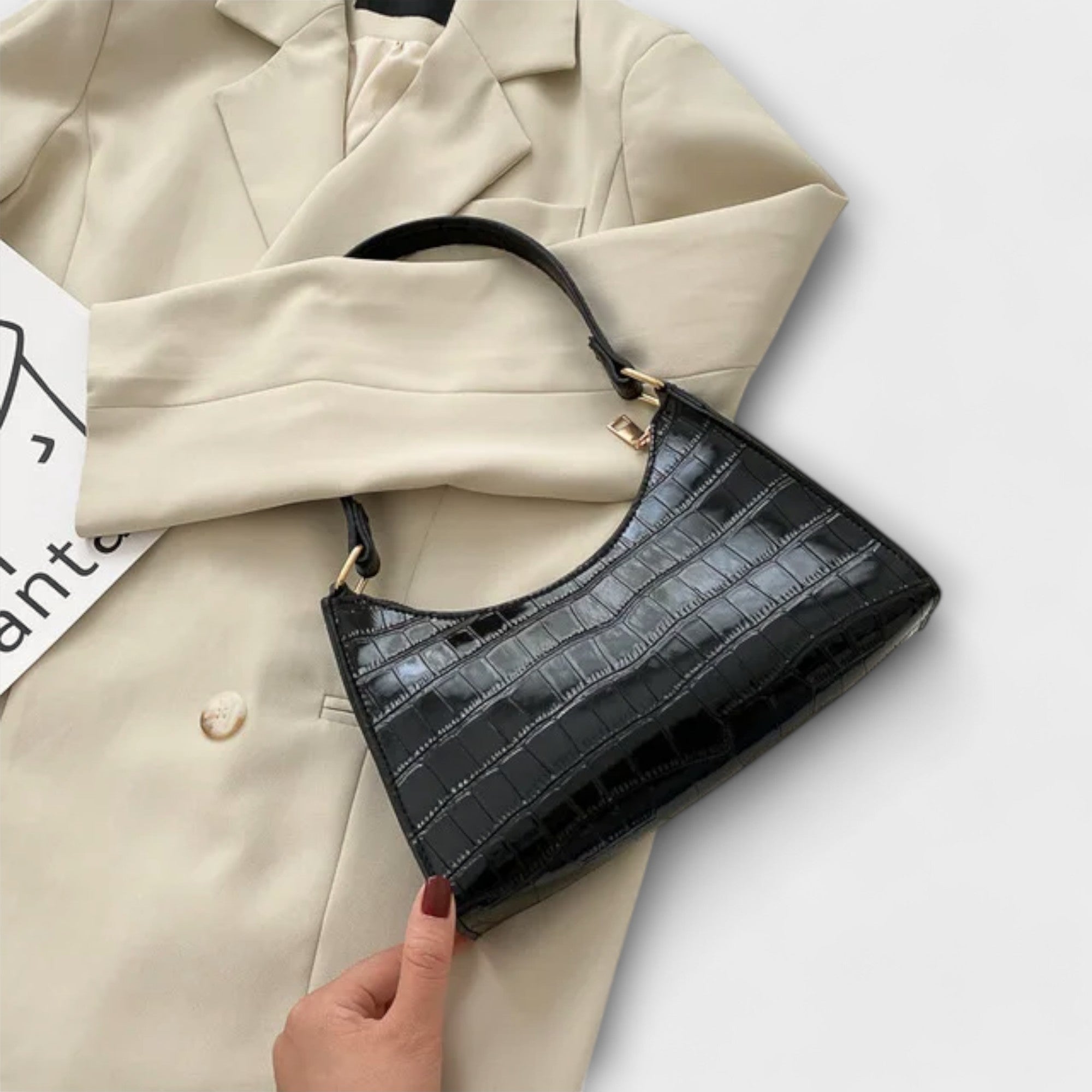 Bolsa de cuero brillante