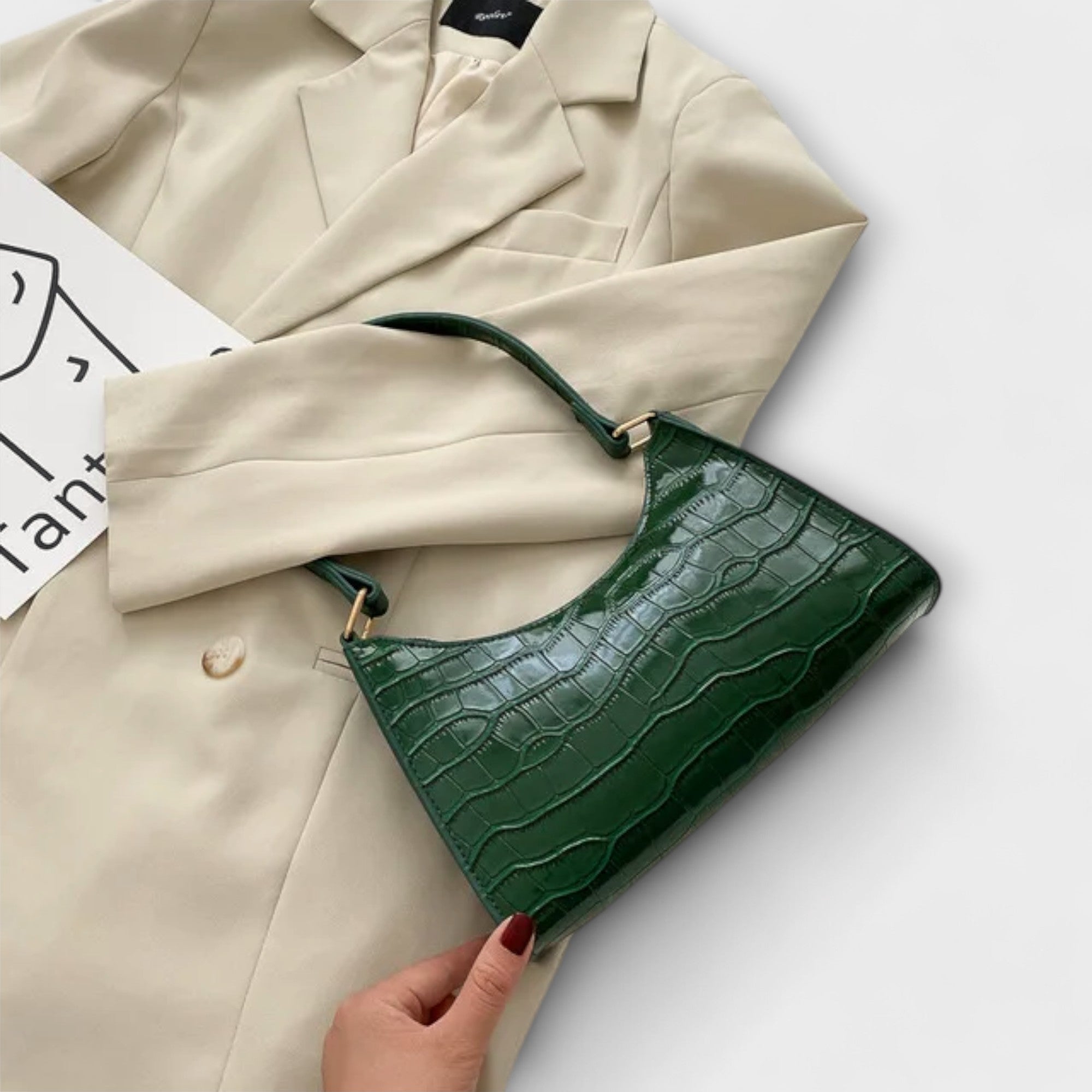 Bolsa de cuero brillante