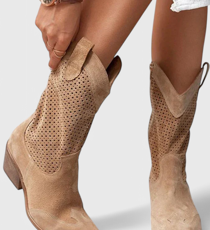 Pilar - Botas de Vaquero Modernas con Cremallera Lateral