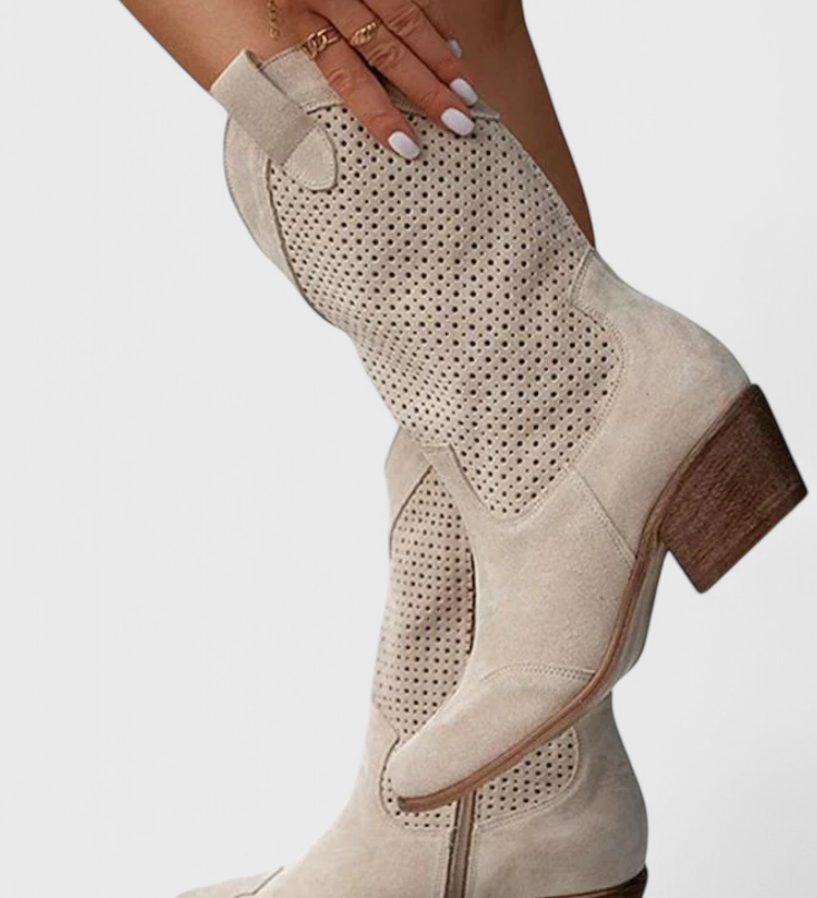 Pilar - Botas de Vaquero Modernas con Cremallera Lateral