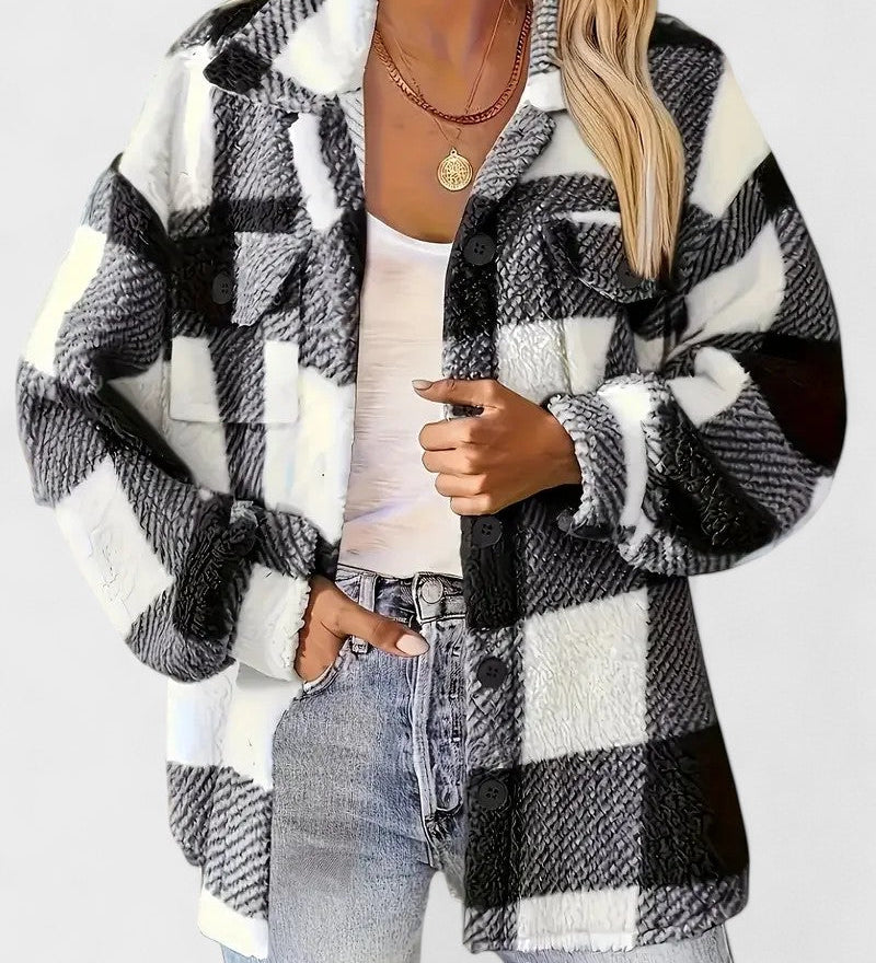 CHAQUETA CUADROS MUJER