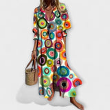 Lila - Vestido maxi favorecedor con cobertura de abdomen