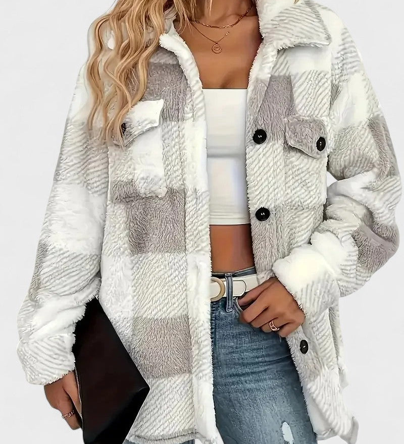 CHAQUETA CUADROS MUJER