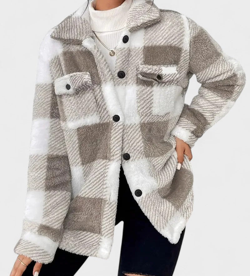 CHAQUETA CUADROS MUJER