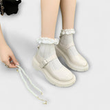 Perla - Zapatos de cuero Mary Jane de lujo