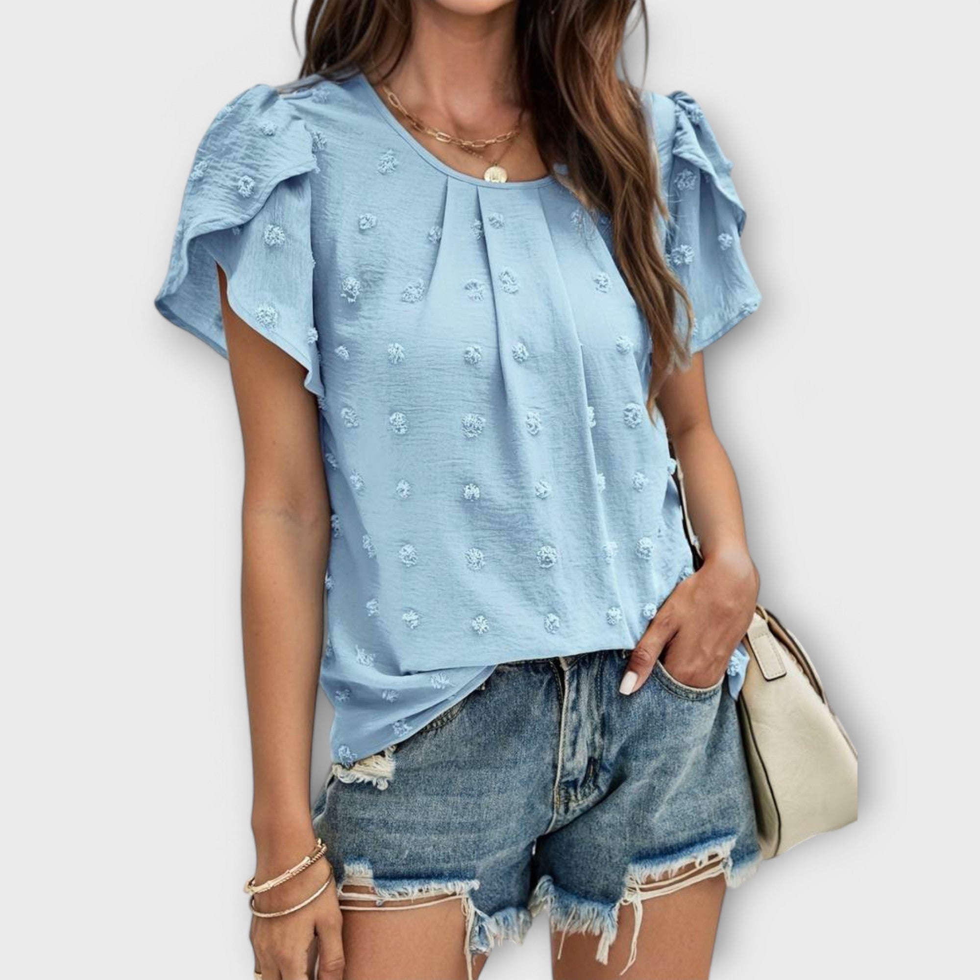 BLUSA DE LUNARES MUJER