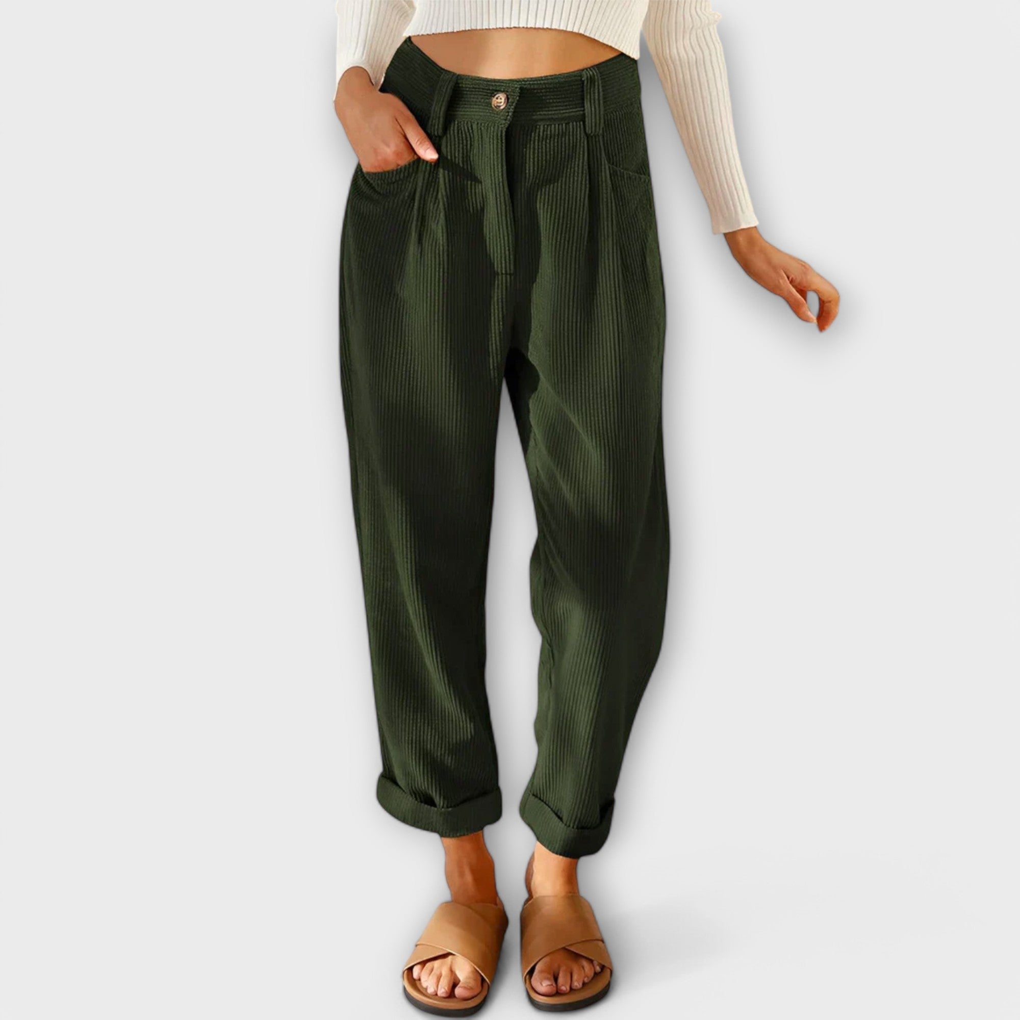 Jana - Pantalones de corduroy modernos