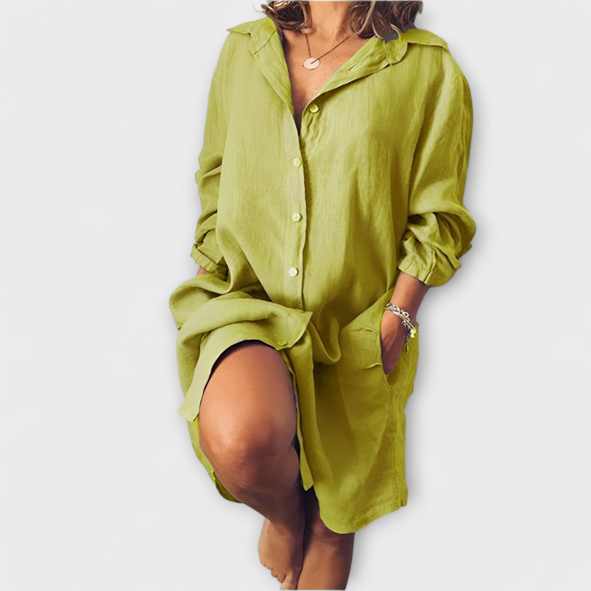 Blusa de lino casual para el día a día