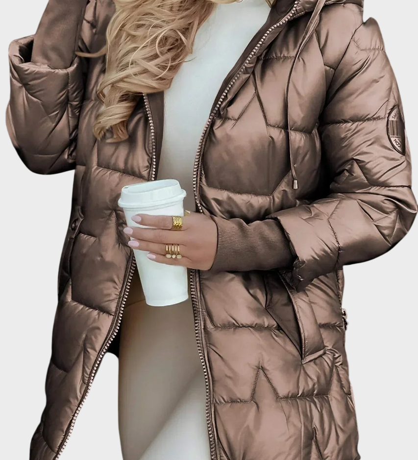 Savrani | Abrigo de invierno elegante con capucha y acolchado