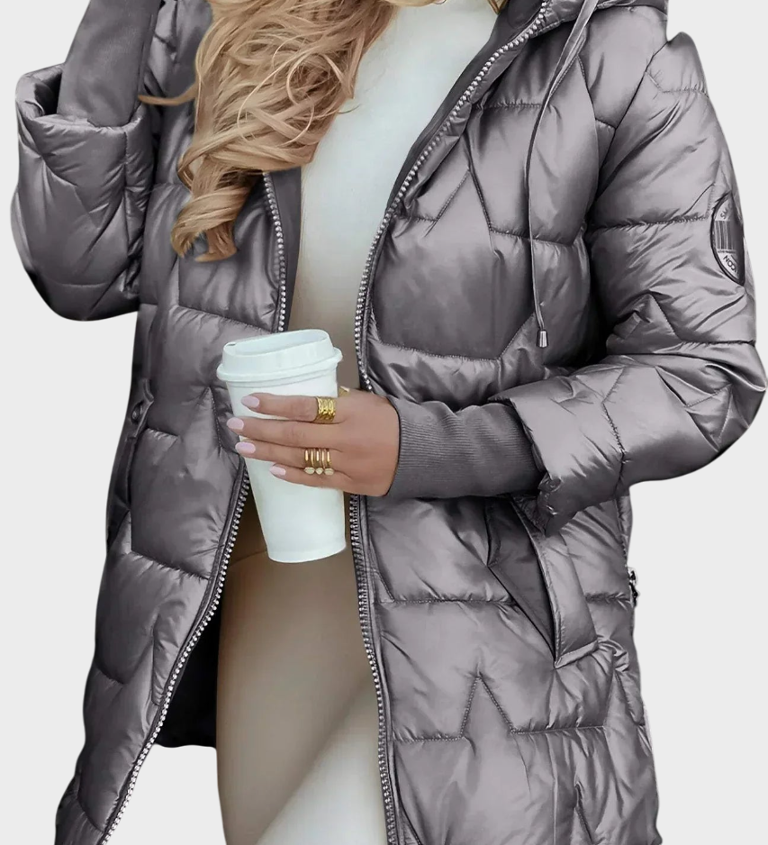 Savrani | Abrigo de invierno elegante con capucha y acolchado